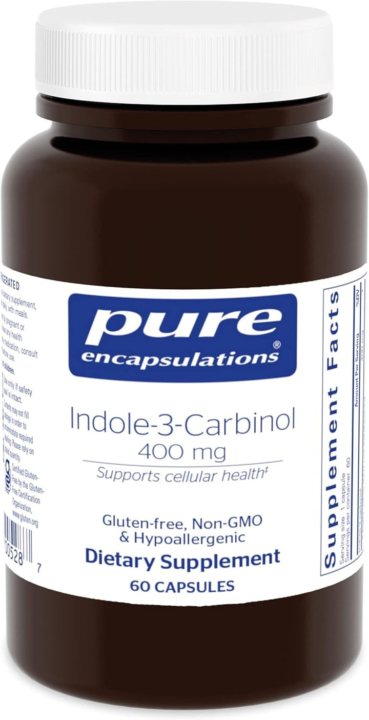 Pure Encapsulations Indole-3-Carbinol 400mg Supports Cell Function Vegan 60 Caps