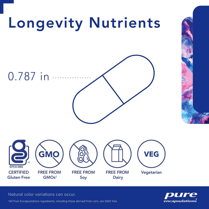 Pure Encapsulations Longevity Nutrients Supports Brain and Bone Health 120 Caps