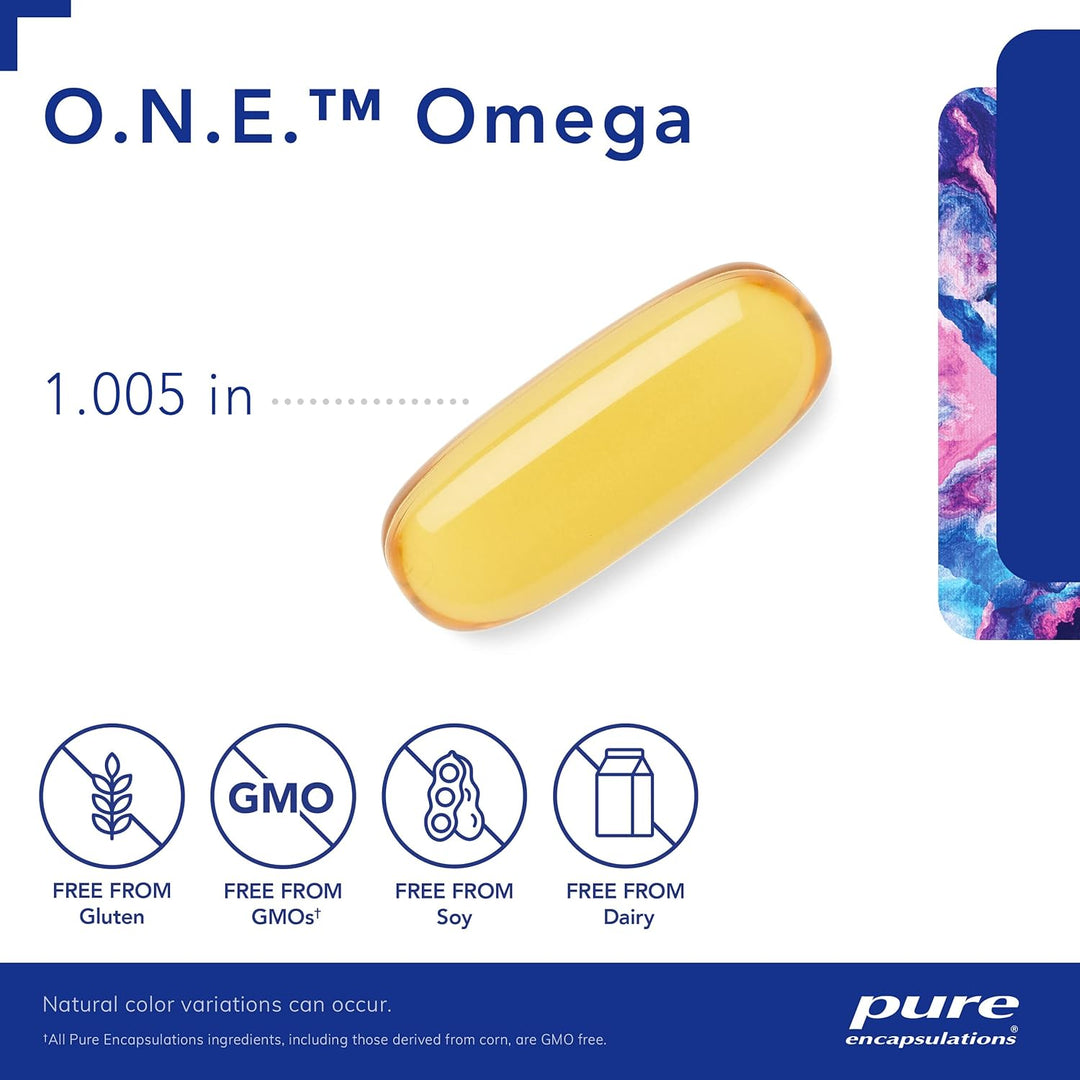 Pure Encapsulations ONE Omega Supports Heart and Brain Function 60 Softgels