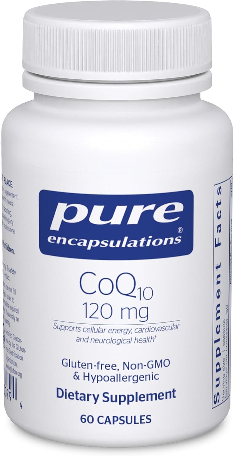 Pure Encapsulations CoQ10 120Mg Heart Energy Support Supplement 60 Capsules
