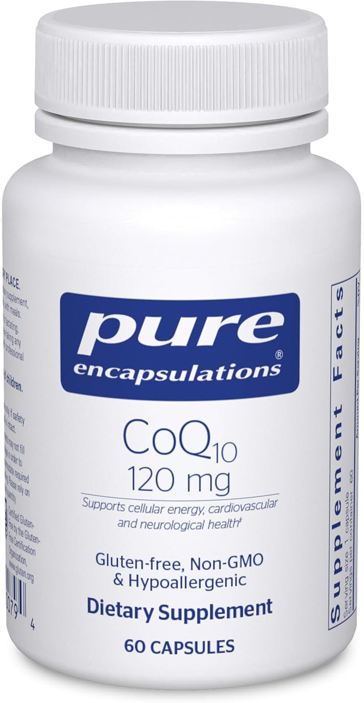 Pure Encapsulations CoQ10 120Mg Heart Energy Support Supplement 60 Capsules