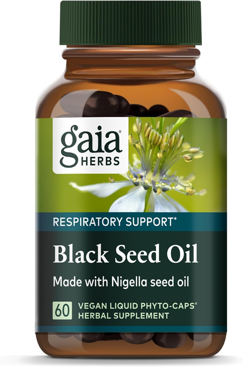 Gaia Black Seed Oil 60 Vegan Liquid Phyto Caps Digestive Immune Support