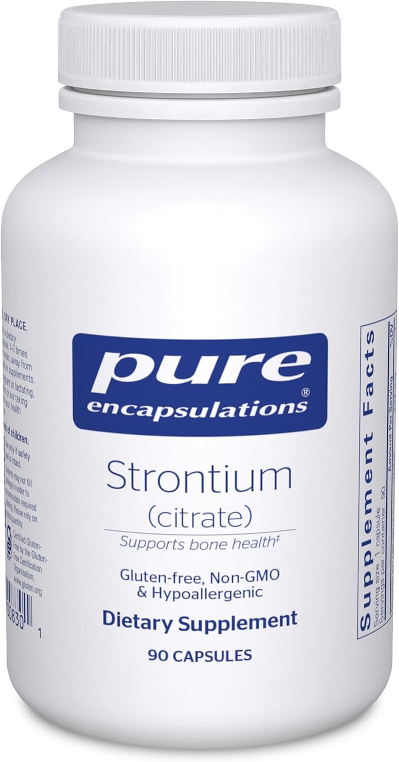 Pure Encapsulations Strontium Citrate Supports Bone Strength 90 Capsules