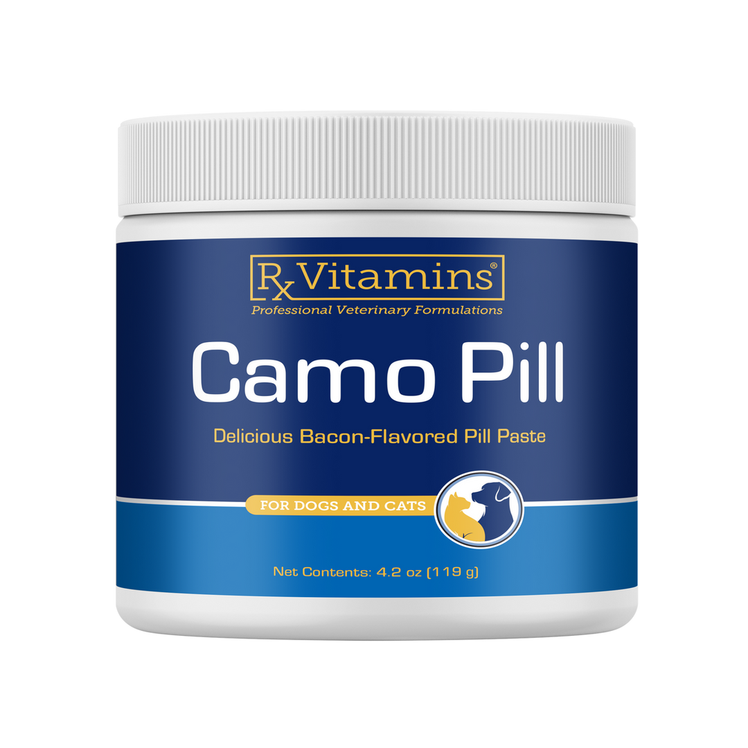 Rx Vitamins For Pets Camo Pill 4.2 Oz Bacon Flavor Pill Paste for Dogs and Cats