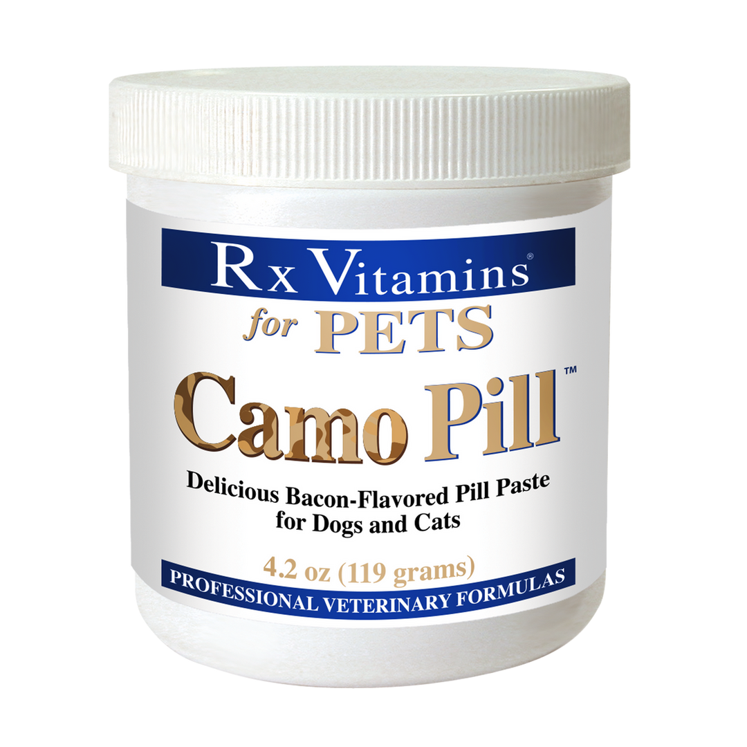 Rx Vitamins For Pets Camo Pill 4.2 Oz Bacon Flavor Pill Paste for Dogs and Cats