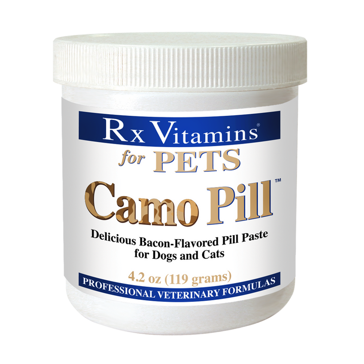 Rx Vitamins For Pets Camo Pill 4.2 Oz Bacon Flavor Pill Paste for Dogs and Cats