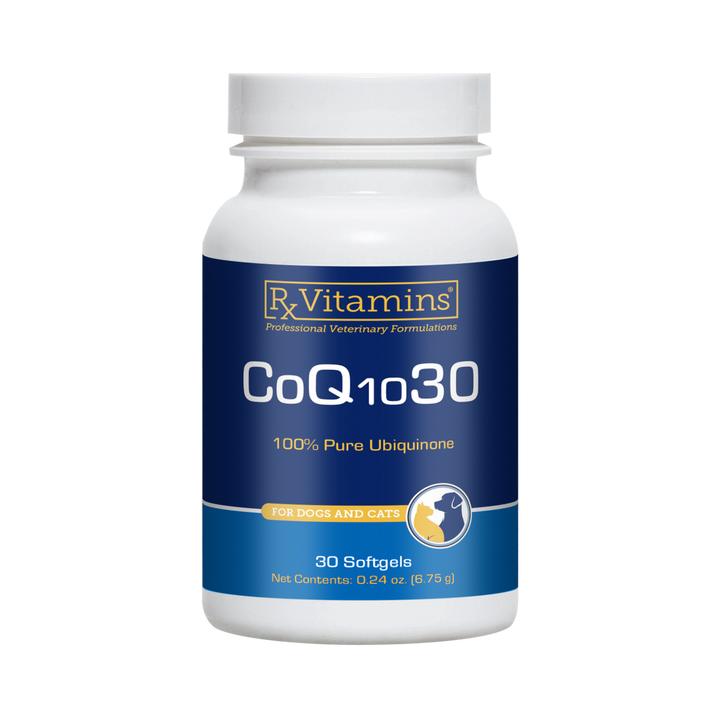 Rx Vitamins CoQ10 30 Capsules Antioxidant Supplement for Dogs and Cats