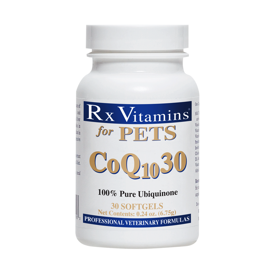 Rx Vitamins CoQ10 30 Capsules Antioxidant Supplement for Dogs and Cats