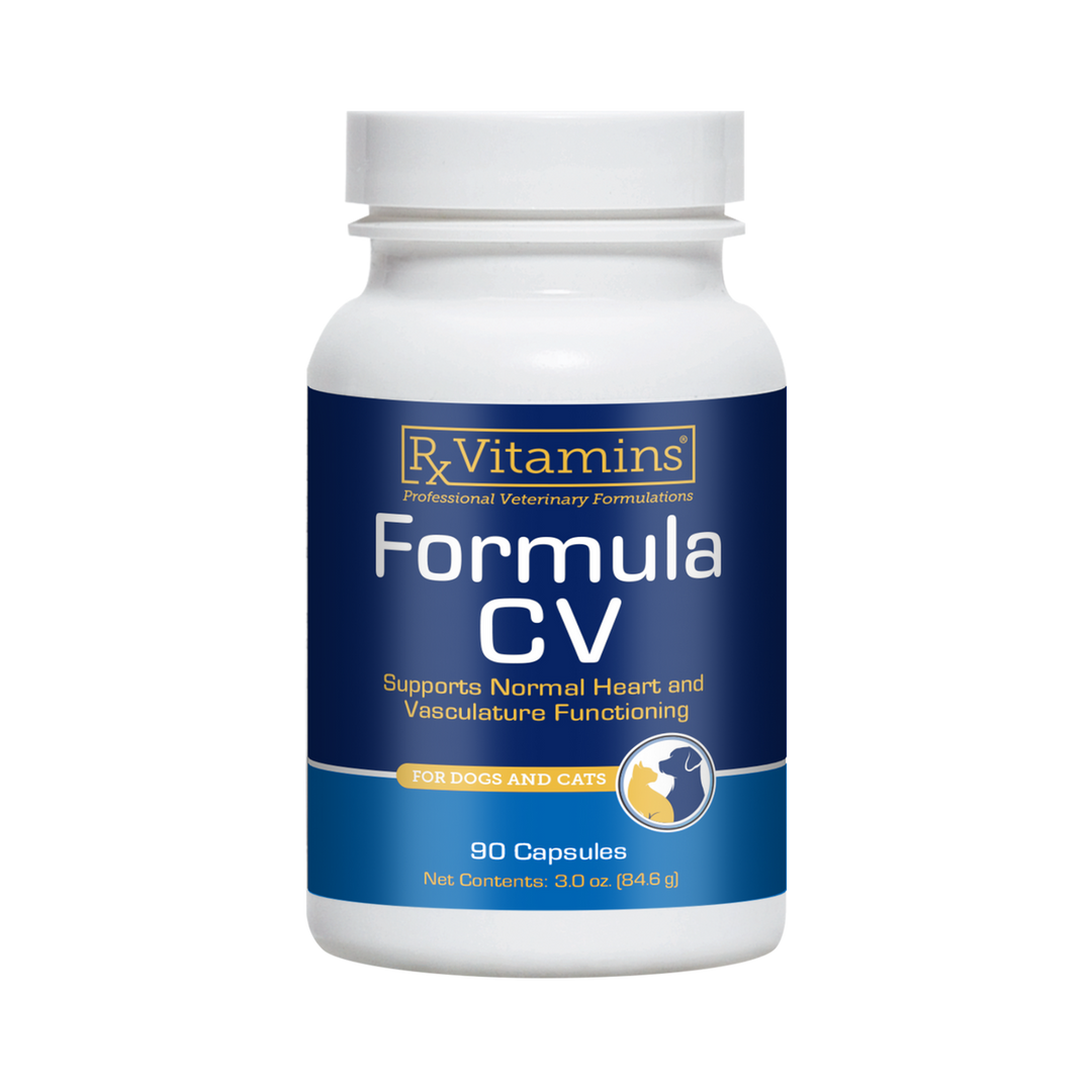 Suplemento nutricional Rx Vitamins For Pets Fórmula CV, 90 cápsulas para gatos y perros