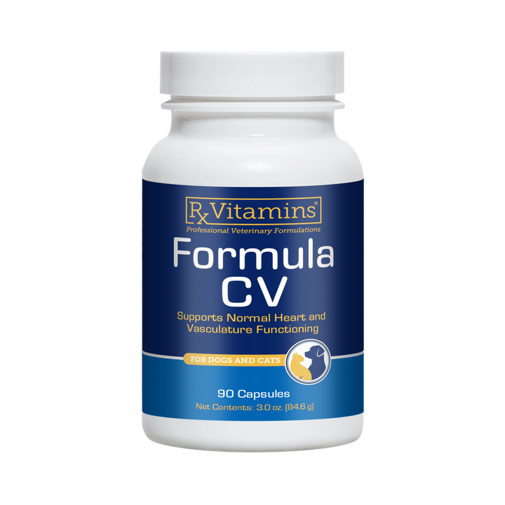 Suplemento nutricional Rx Vitamins For Pets Fórmula CV, 90 cápsulas para gatos y perros
