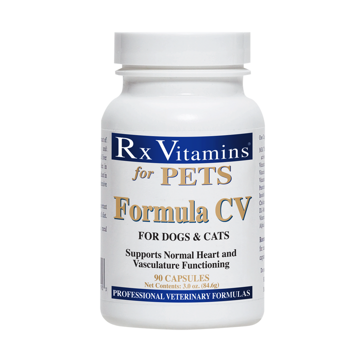 Suplemento nutricional Rx Vitamins For Pets Fórmula CV, 90 cápsulas para gatos y perros