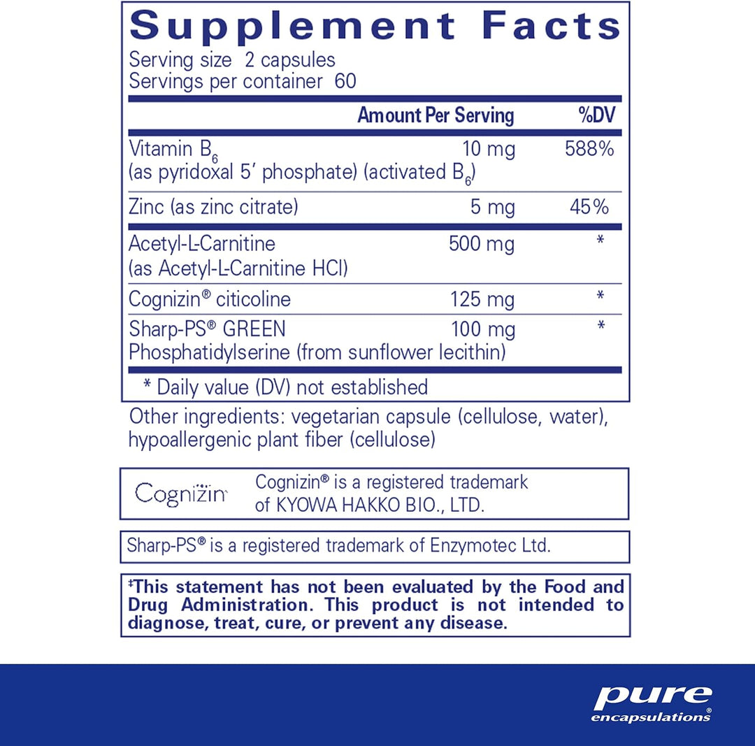 Pure Encapsulations CogniPhos Supports Cognitive Function and Focus 120 Capsules