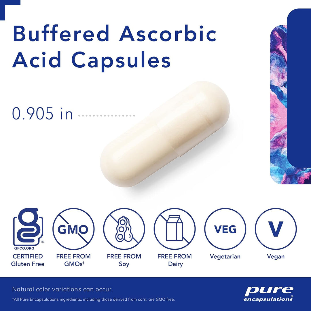 Pure Encapsulations Buffered Ascorbic Acid Supports Immunity 90 Capsules