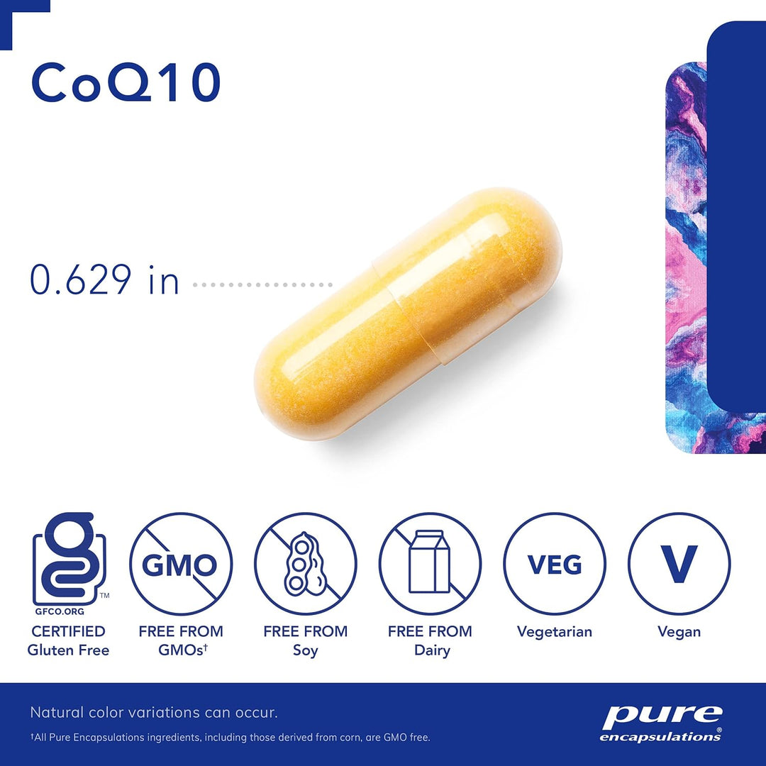 Pure Encapsulations CoQ10 Supplement Supports Cellular Energy 60Mg 120 Capsules