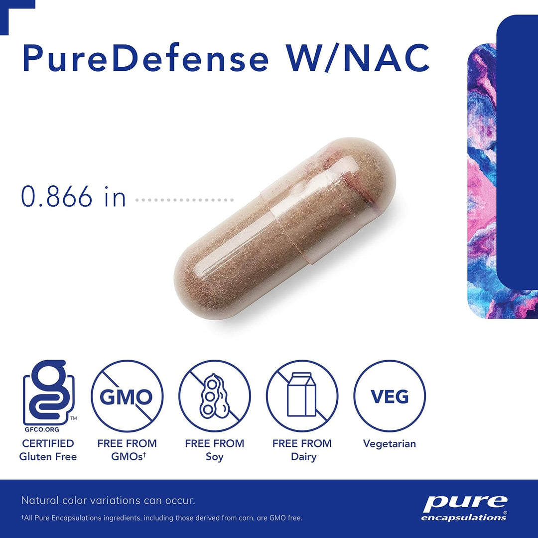 Pure Encapsulations PureDefense NAC Supports Immune Respiratory Health 120 Caps