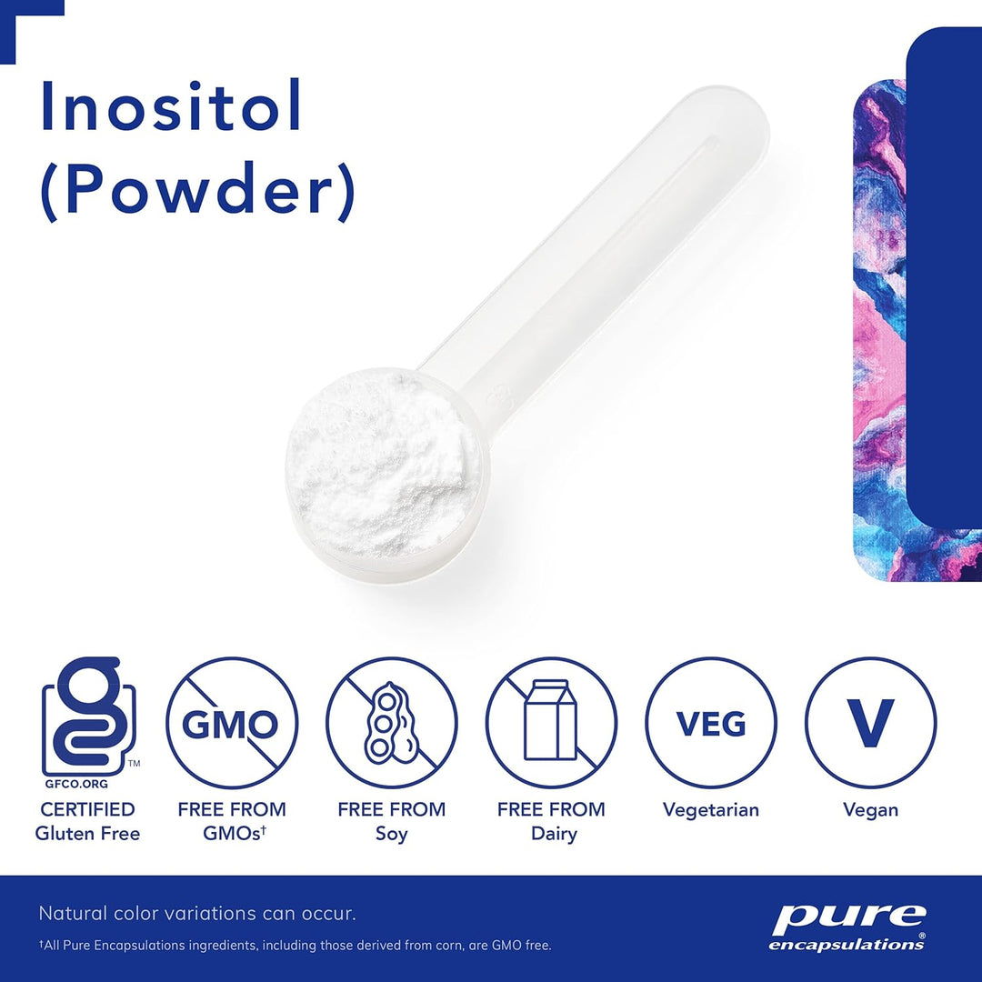 Pure Encapsulations Inositol Powder Support Energy Nervous System Ovaries 8.8 oz