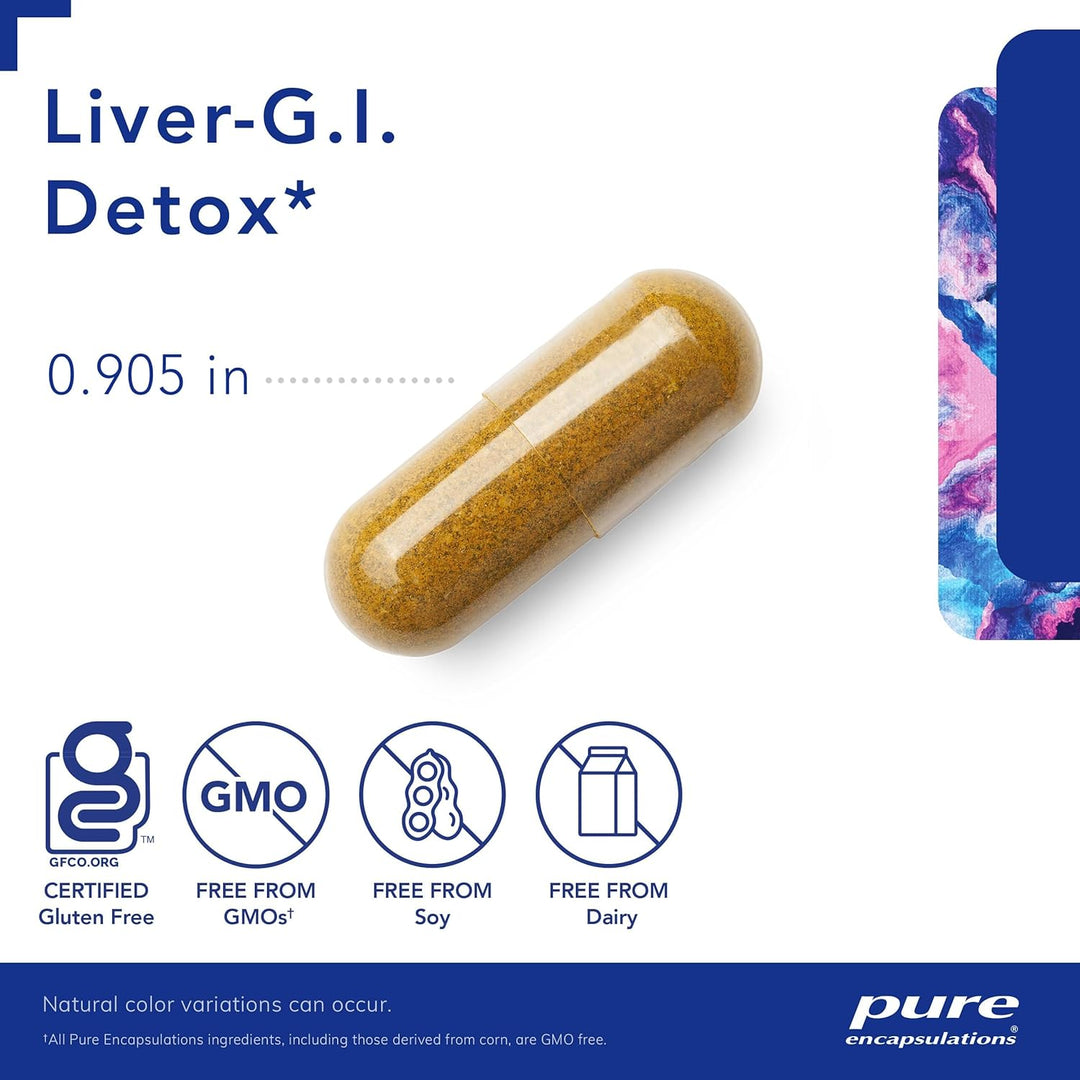 Pure Encapsulations Liver G.I Detox For Digestive Liver Function Support 60 Caps