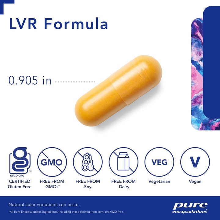 Pure Encapsulations LVR Formula Supplement Supports Liver Health 60 Capsules