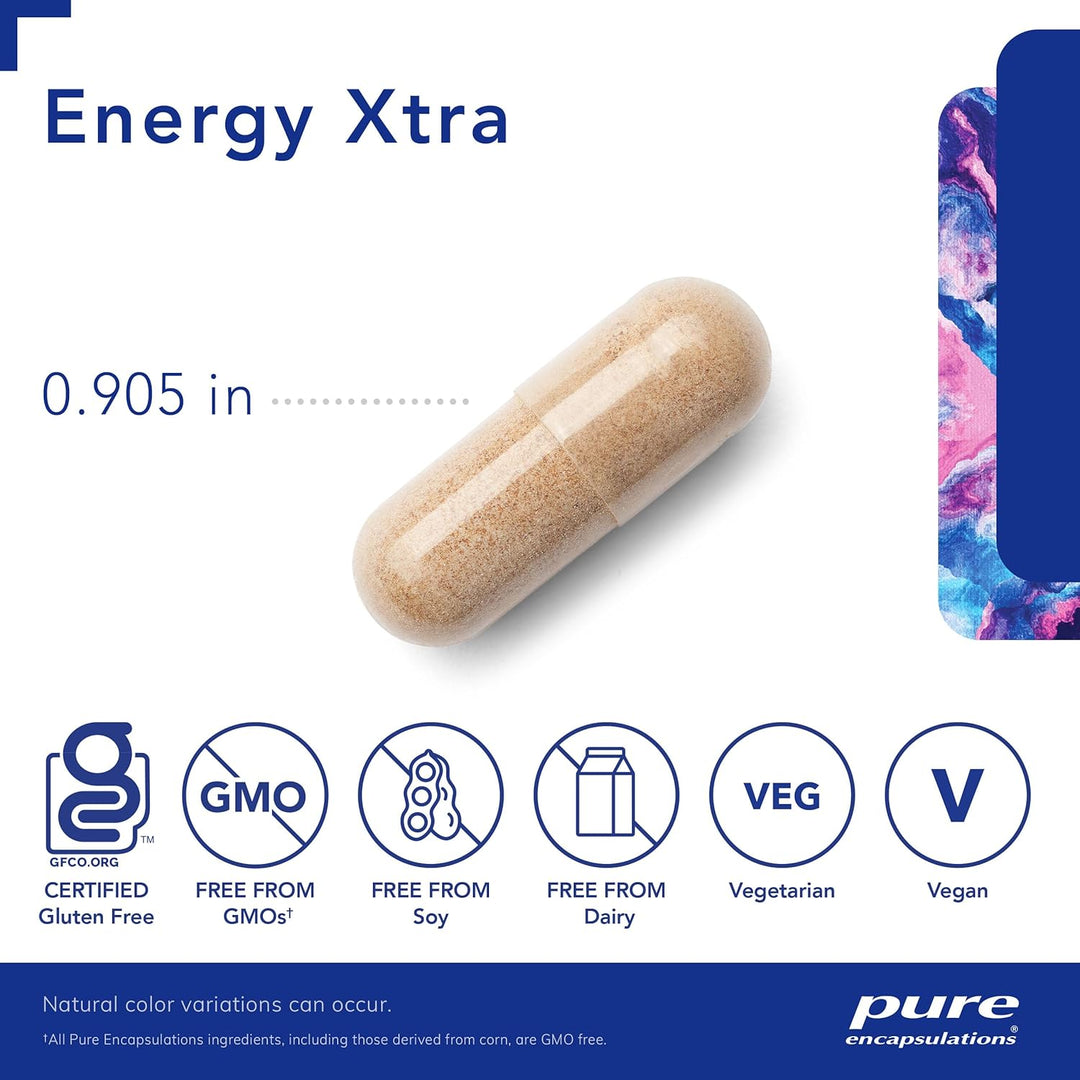 Pure Encapsulations Energy Xtra Supports Mental Focus and Stamina 120 Vcaps