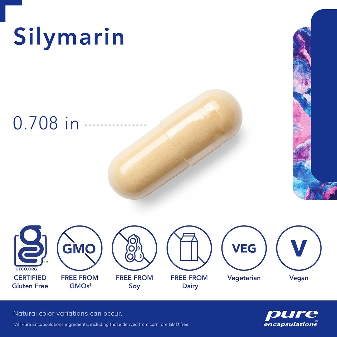 Pure Encapsulations Silymarin Milk Thistle Liver Support Supplement 120 Capsules