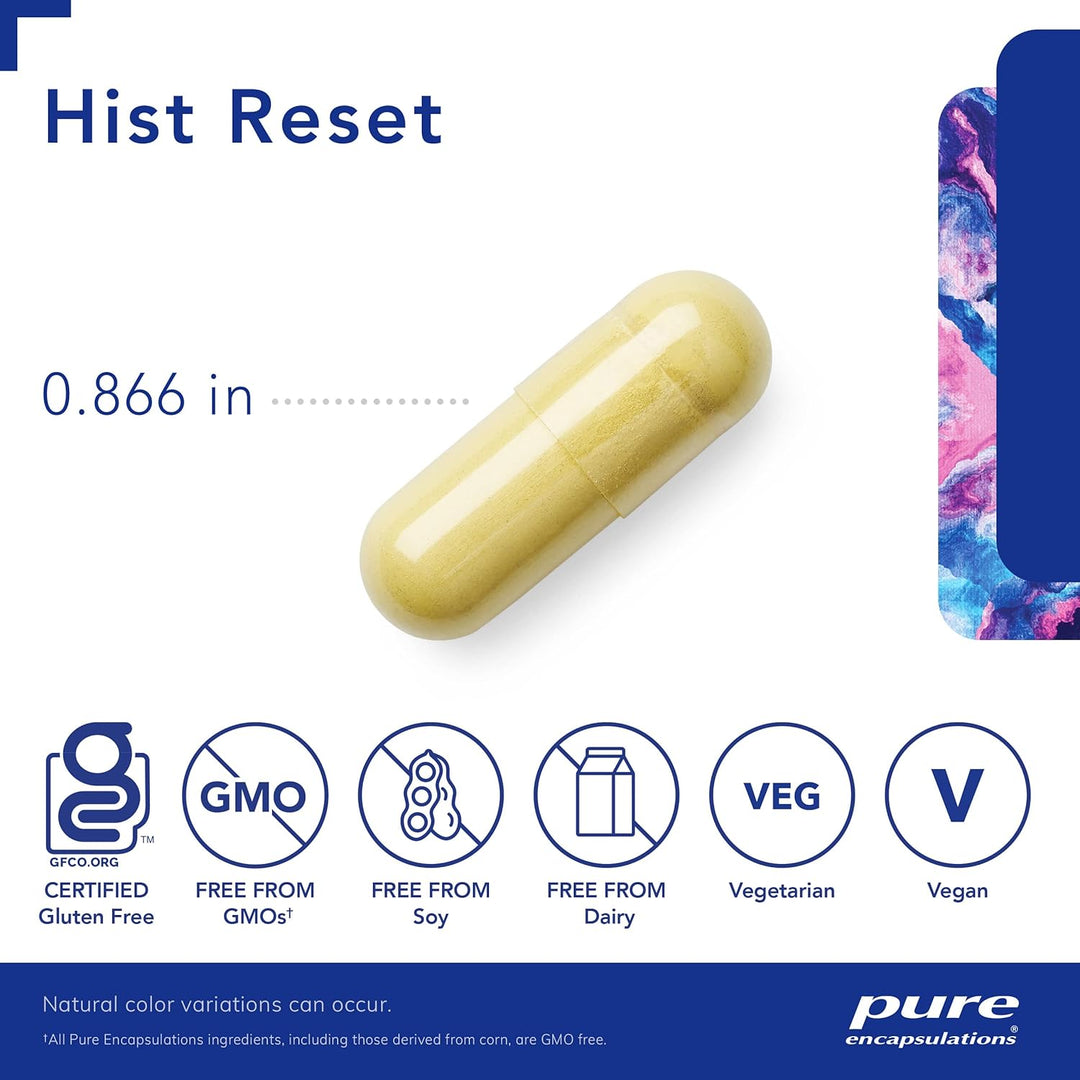 Pure Encapsulations Hist Reset Supports Nasal Respiratory Health 120 Capsules