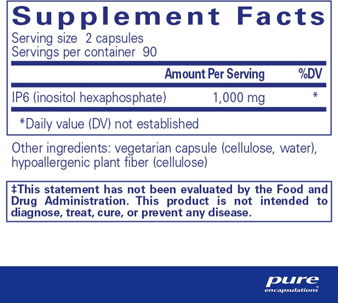 Pure Encapsulations IP6 Inositol Hexaphosphate Supports Cell Function 180 Caps