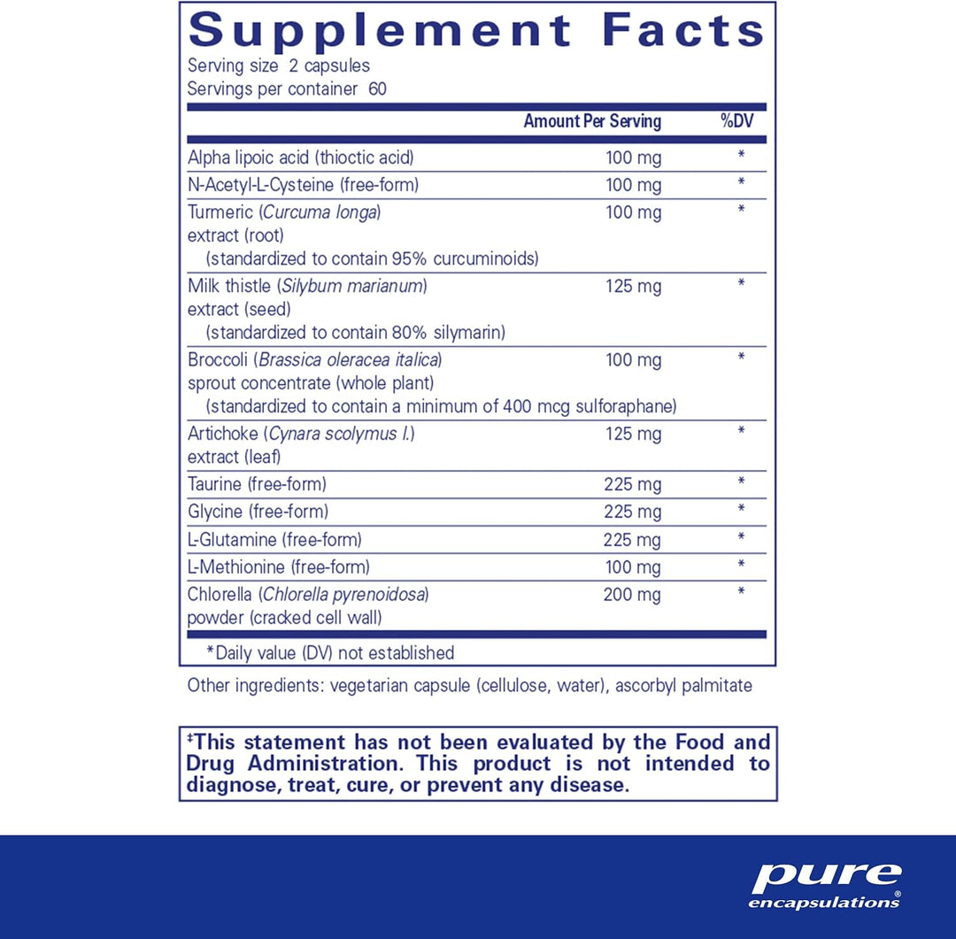 Pure Encapsulations Liver G.I Detox For Digestive Liver Function Support 60 Caps