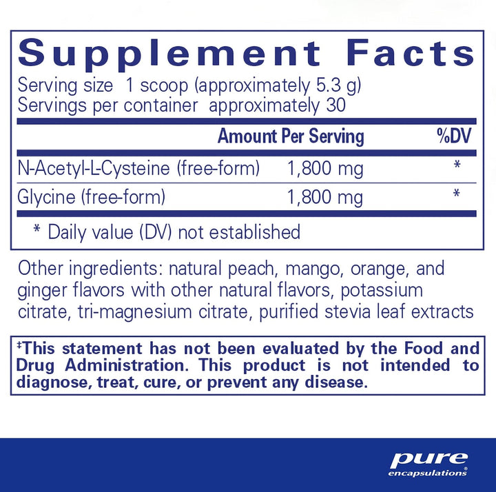 Pure Encapsulations NAC Plus Glycine Powder Supports Detox Function 5.6 oz