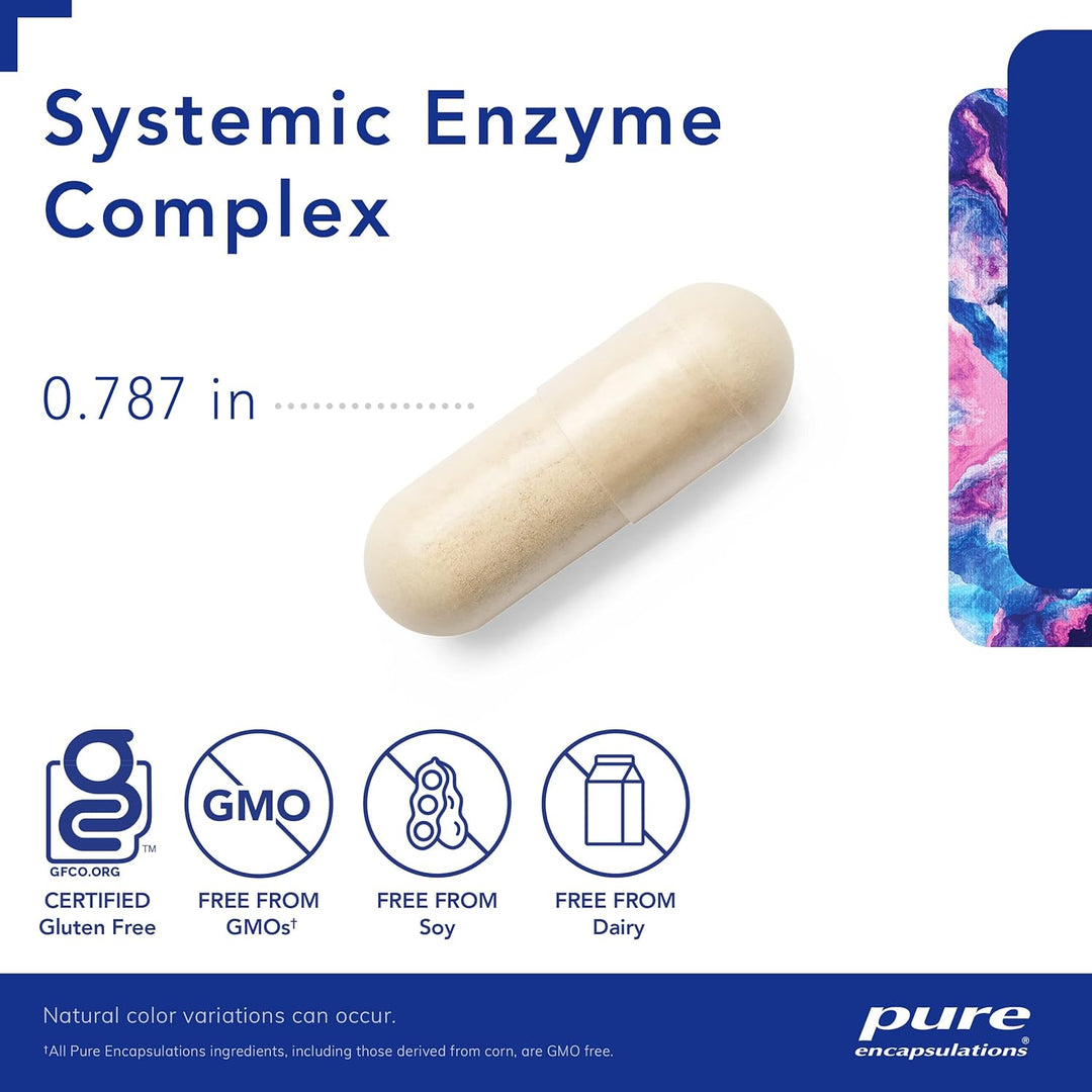Pure Encapsulations Systemic Enzyme Supports Joints Muscles Immune 180 Capsules