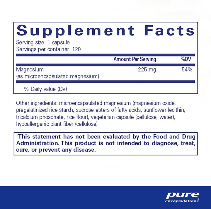 Pure Encapsulations UltraMag Magnesium Supports Bone and Muscle Health 120 Caps
