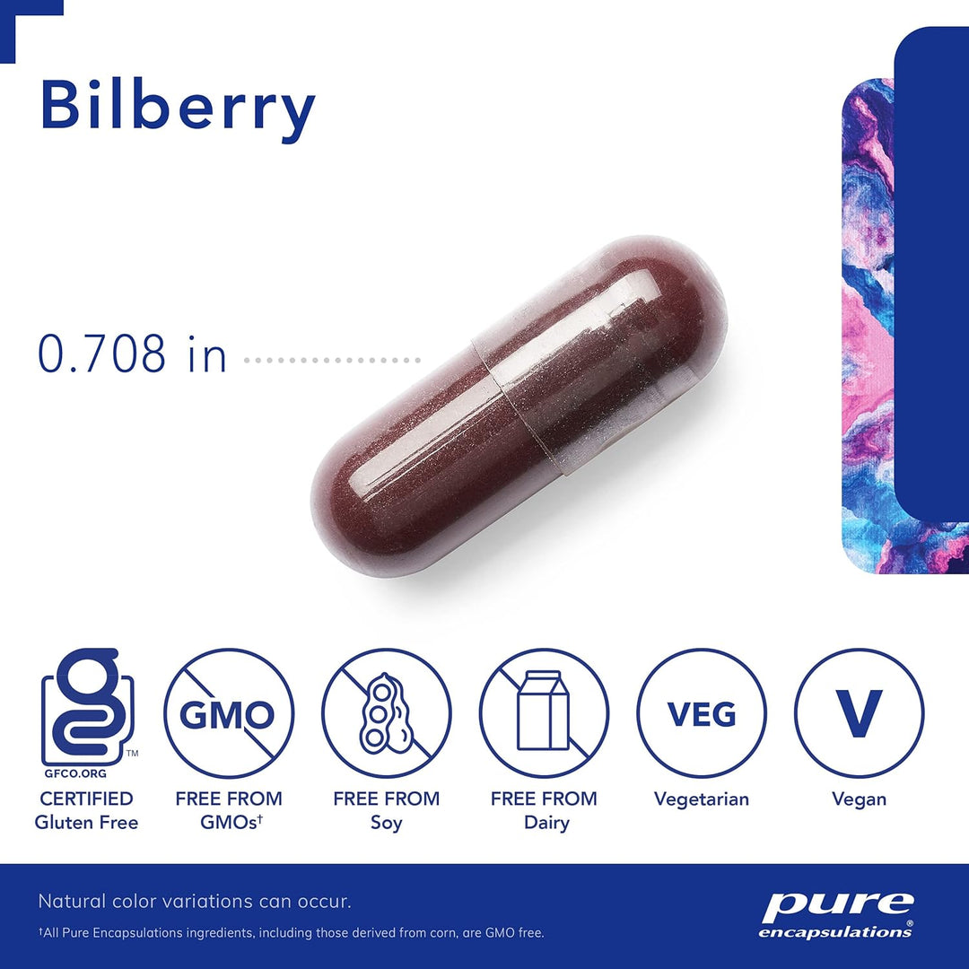 Pure Encapsulations Bilberry 160 mg Supports Eye and Vascular Function 120 Caps