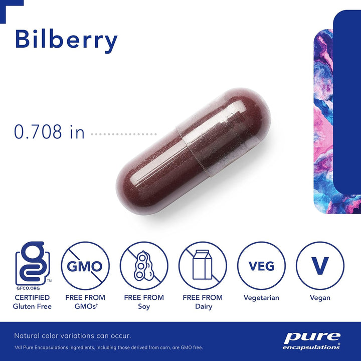 Pure Encapsulations Bilberry 160 mg Supports Eye and Vascular Function 120 Caps