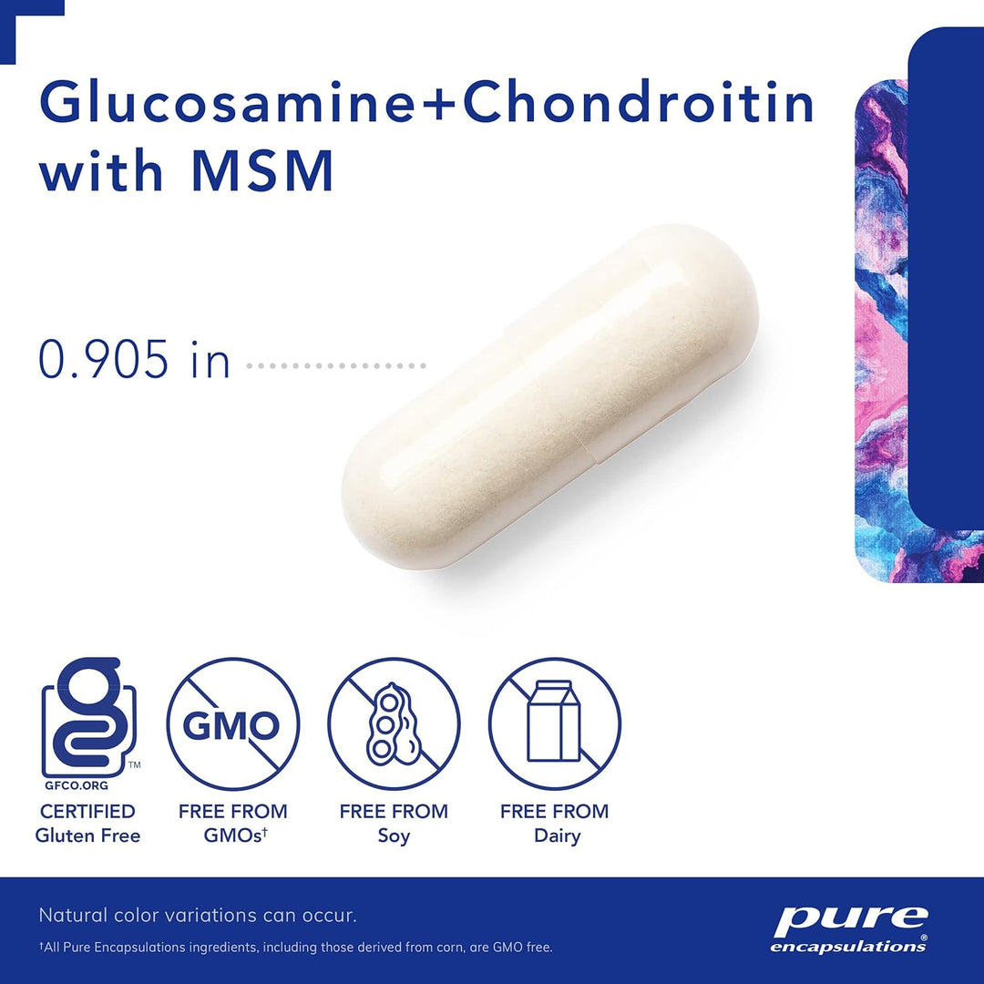 Pure Encapsulations Glucosamine Chondroitin MSM Joint Support Supplement 60 Caps