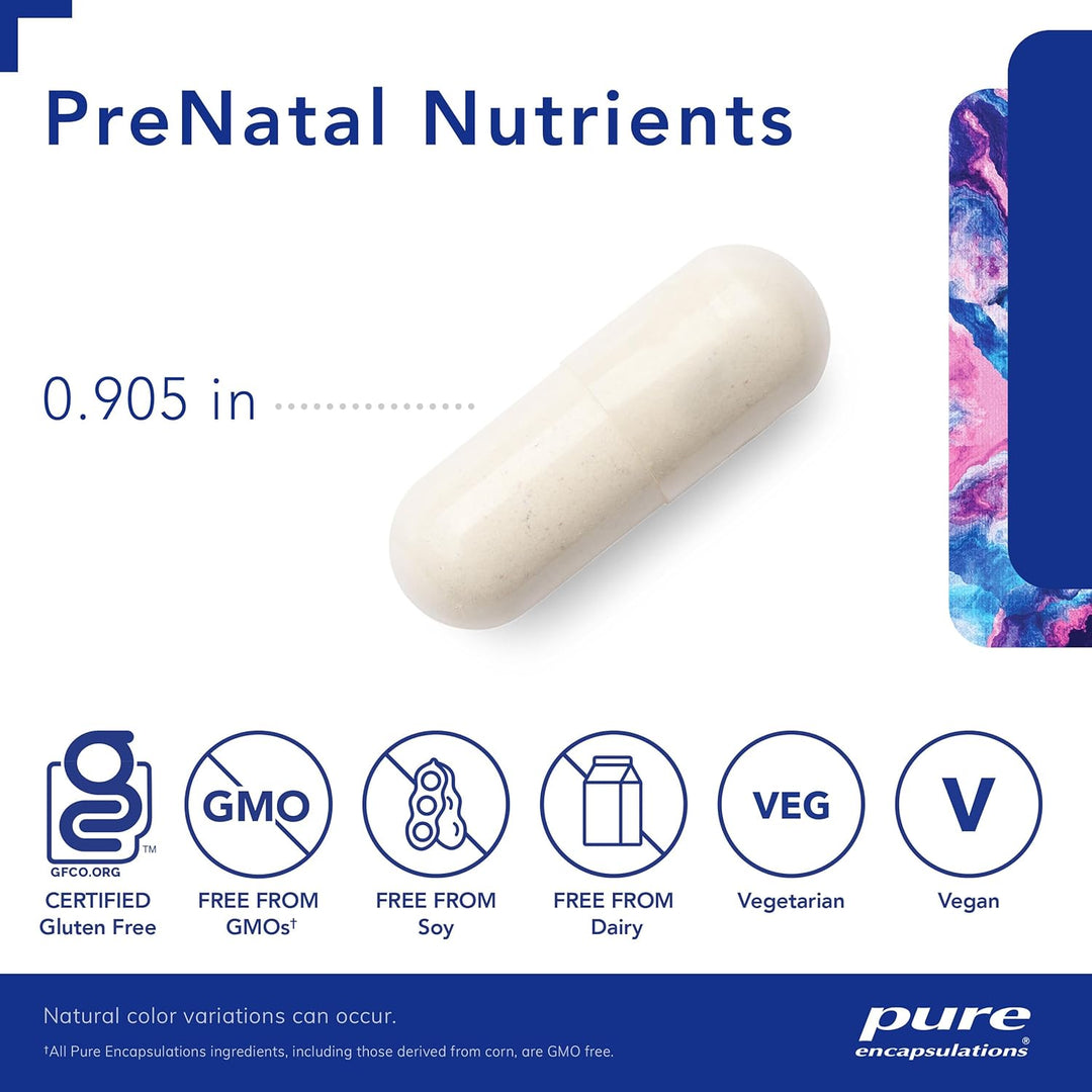 Pure Encapsulations PreNatal Nutrients Supports Pregnancy Wellness 120 Capsules