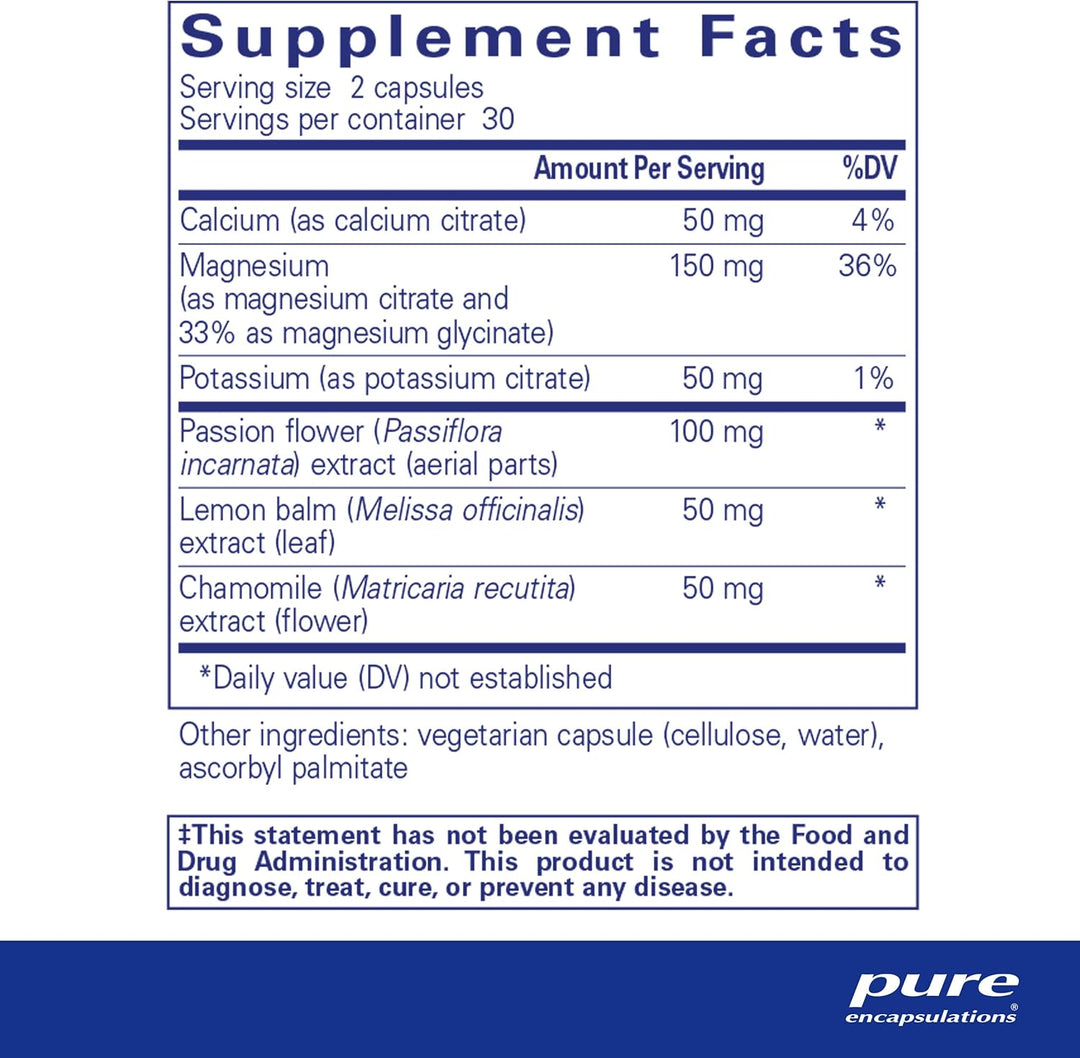 Pure Encapsulations Muscle Cramp Tension Formula Supports Relaxation 60 Capsules