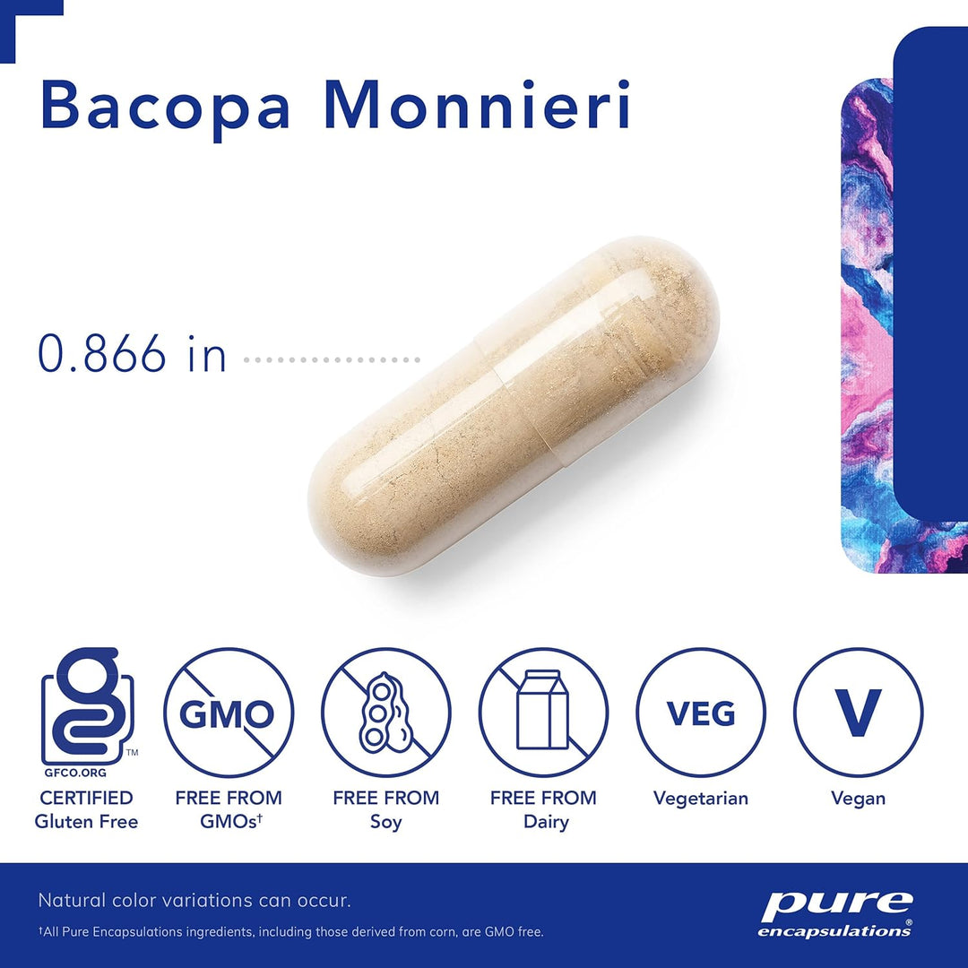 Pure Encapsulations Bacopa Monnieri Supports Brain Function and Focus 180 Caps