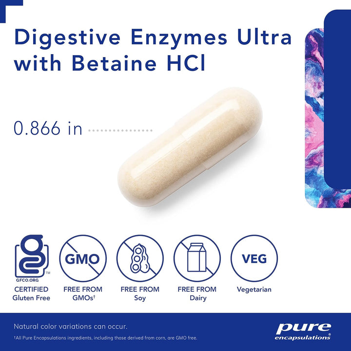 Pure Encapsulations Digestive Enzymes Ultra with Betaine HCL 180 Capsules
