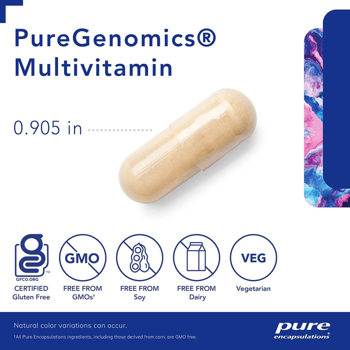 Pure Encapsulations PureGenomics Multivitamin Supports Nutrient Balance 60 Caps