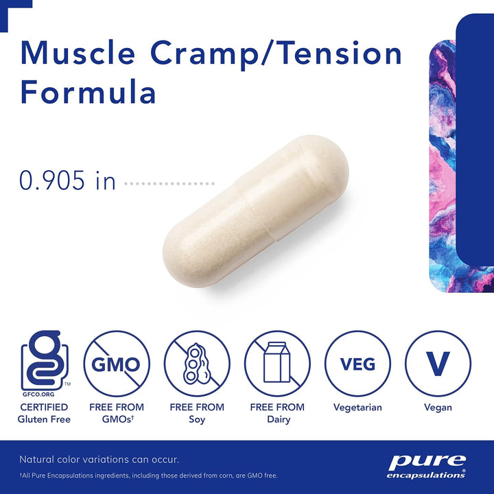 Pure Encapsulations Muscle Cramp Tension Formula Supports Relaxation 180 Caps