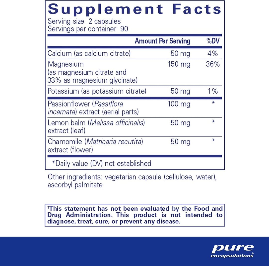 Pure Encapsulations Muscle Cramp Tension Formula Supports Relaxation 180 Caps