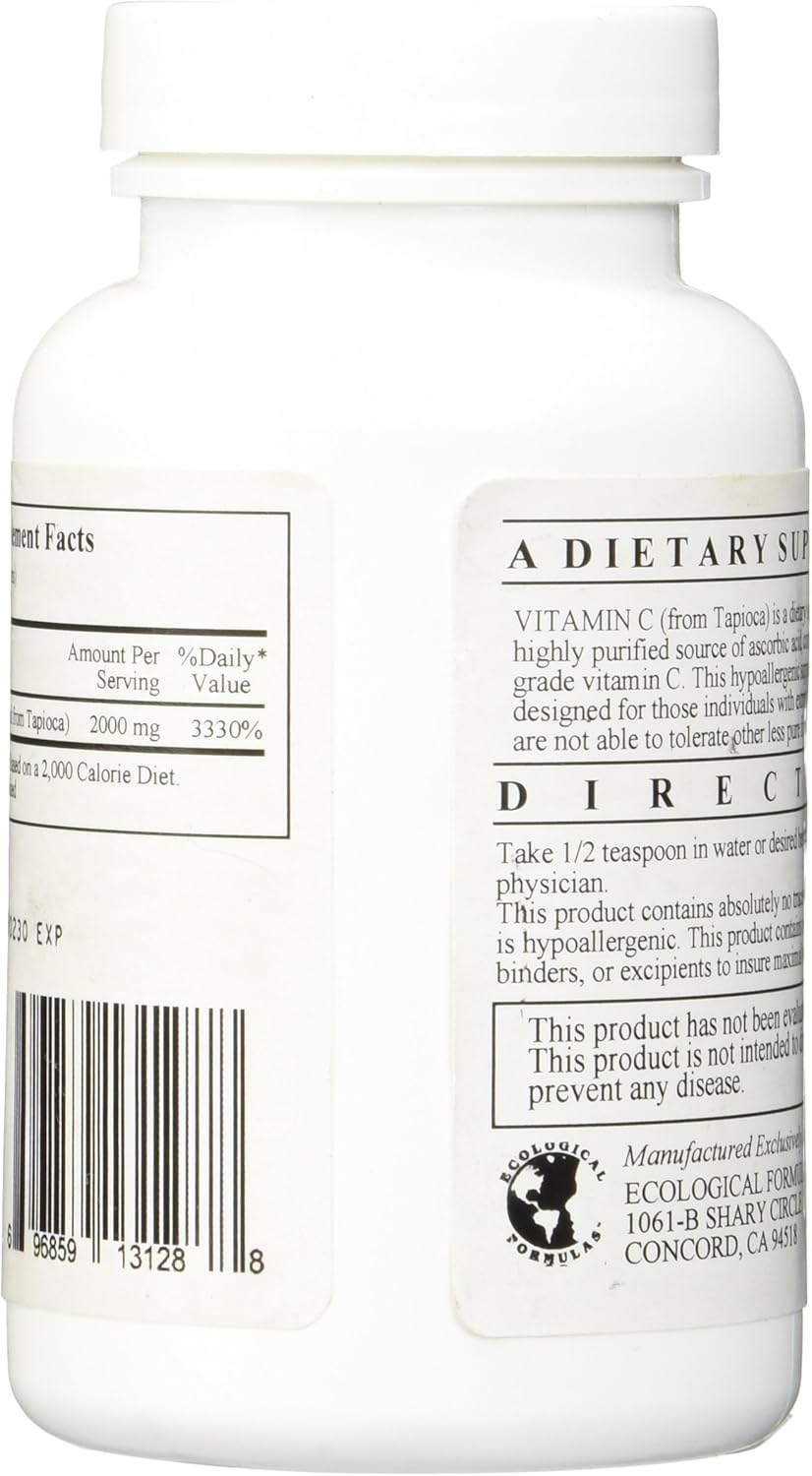 Vitamina C de tapioca en polvo (150 g) de fórmulas ecológicas que favorece el sistema inmunitario.