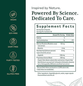 Gaia Herbs HPA Axis Daytime Maintenance Adrenal Support 60 Capsules