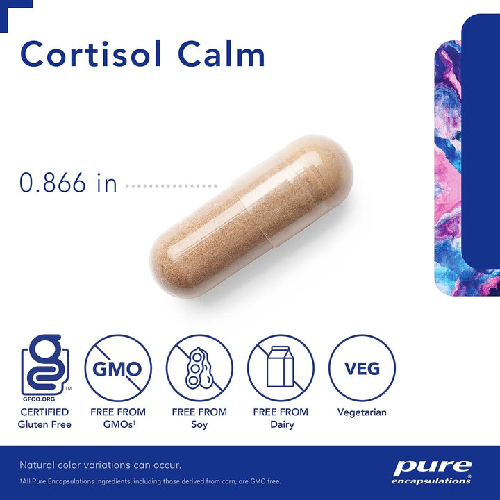 Pure Encapsulations Cortisol Calm Stress Support Supplement Sleep Aid 60 Caps