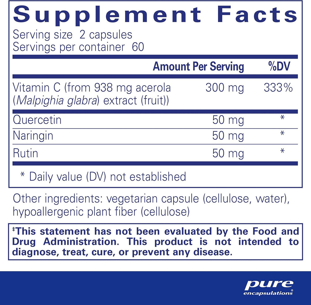 Pure Encapsulations Acerola Flavonoid Supports Immune Function 120 Capsules