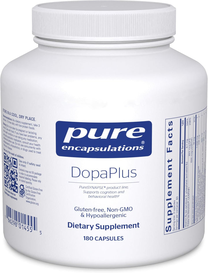 Pure Encapsulations DopaPlus Brain Support Supplement 180 Capsules