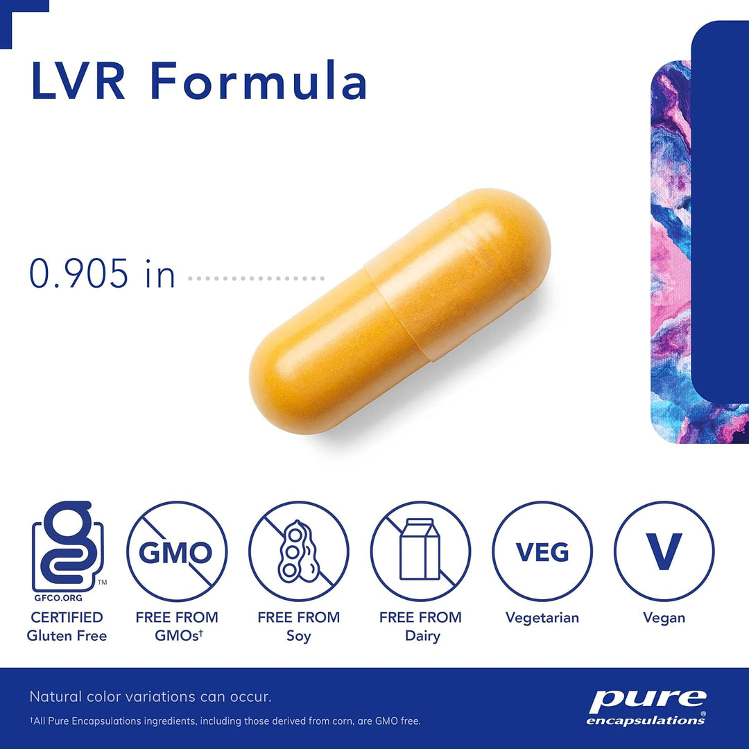 Pure Encapsulations LVR Formula Supplement Supports Liver Health 120 Capsules