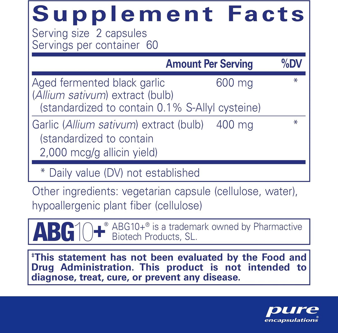 Pure Encapsulations Garlic Complex Supports Immune Heart Health 120 Capsules