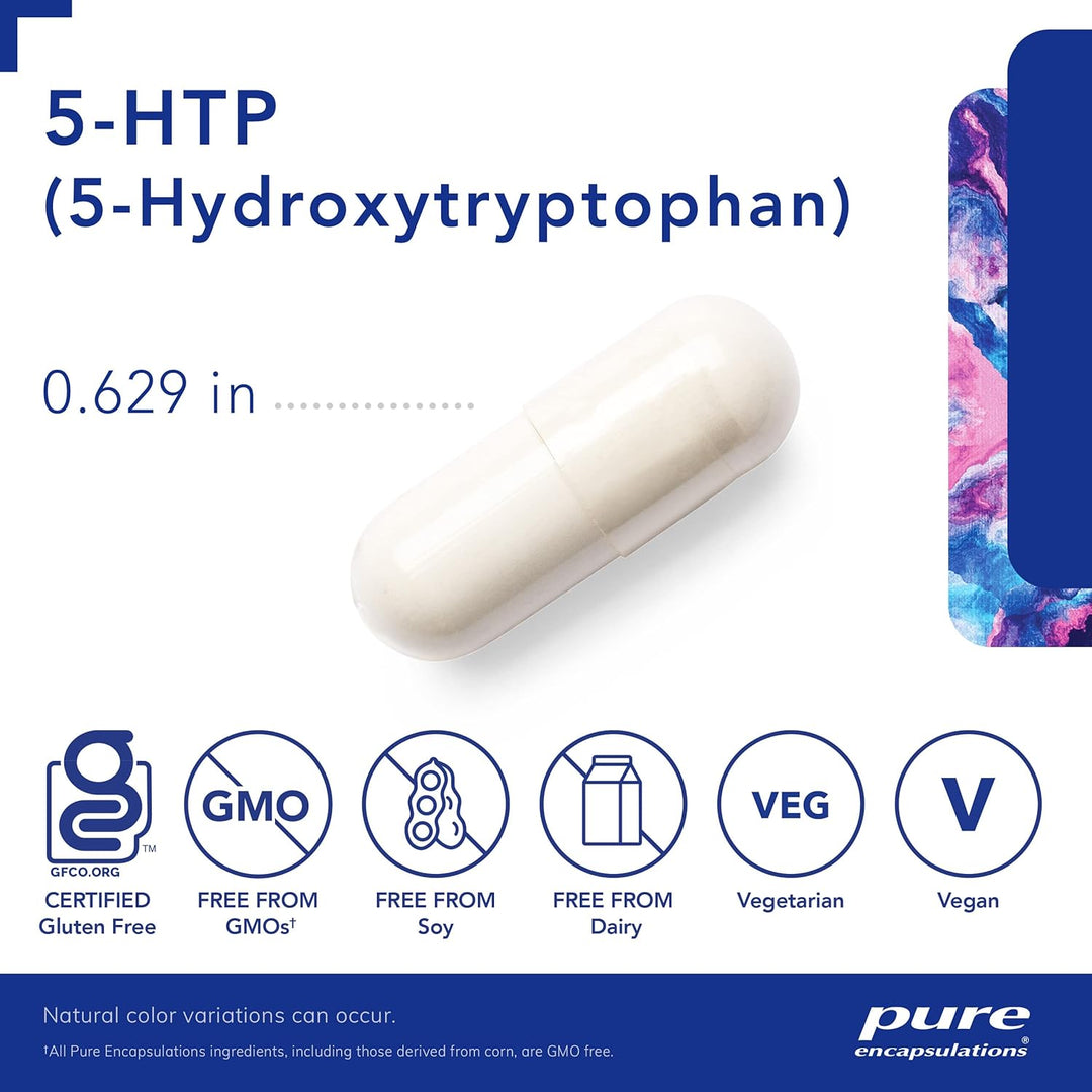 Pure Encapsulations 5HTP 100 mg Mood Sleep Support Vegan Formula 180 Capsules