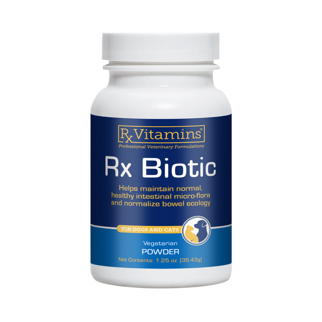 Rx Vitamins Rx Biotic 1.25 Oz Hypoallergenic Vegetarian Powder for Dogs and Cats