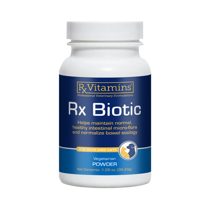 Rx Vitamins Rx Biotic 1.25 Oz Hypoallergenic Vegetarian Powder for Dogs and Cats